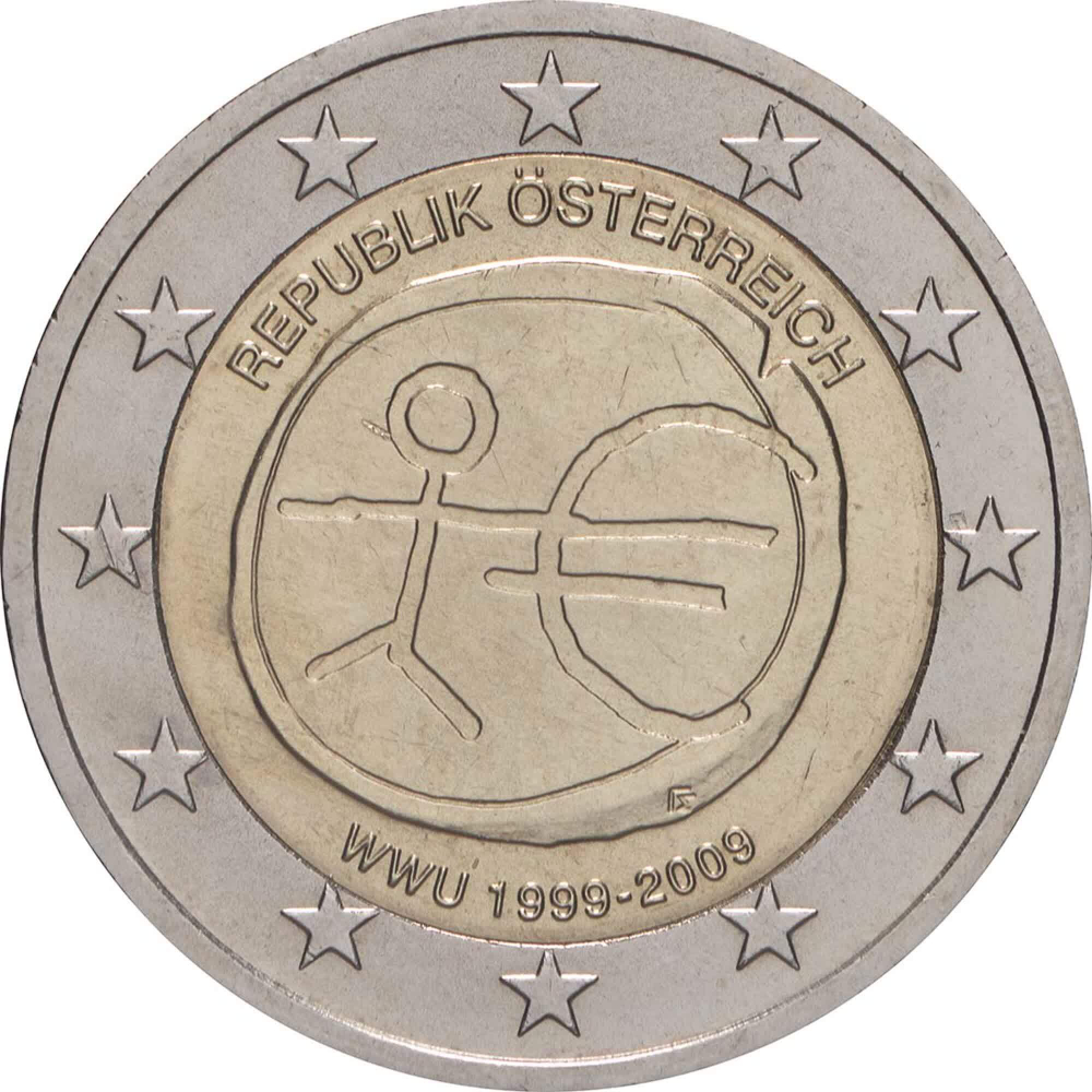 АВСТРИЯ, 2009, 2 ЕВРО [БИМЕТАЛЛ] [UNC]