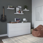 Настенная полка Фора 1.40, 40*25*3,7 см, белый