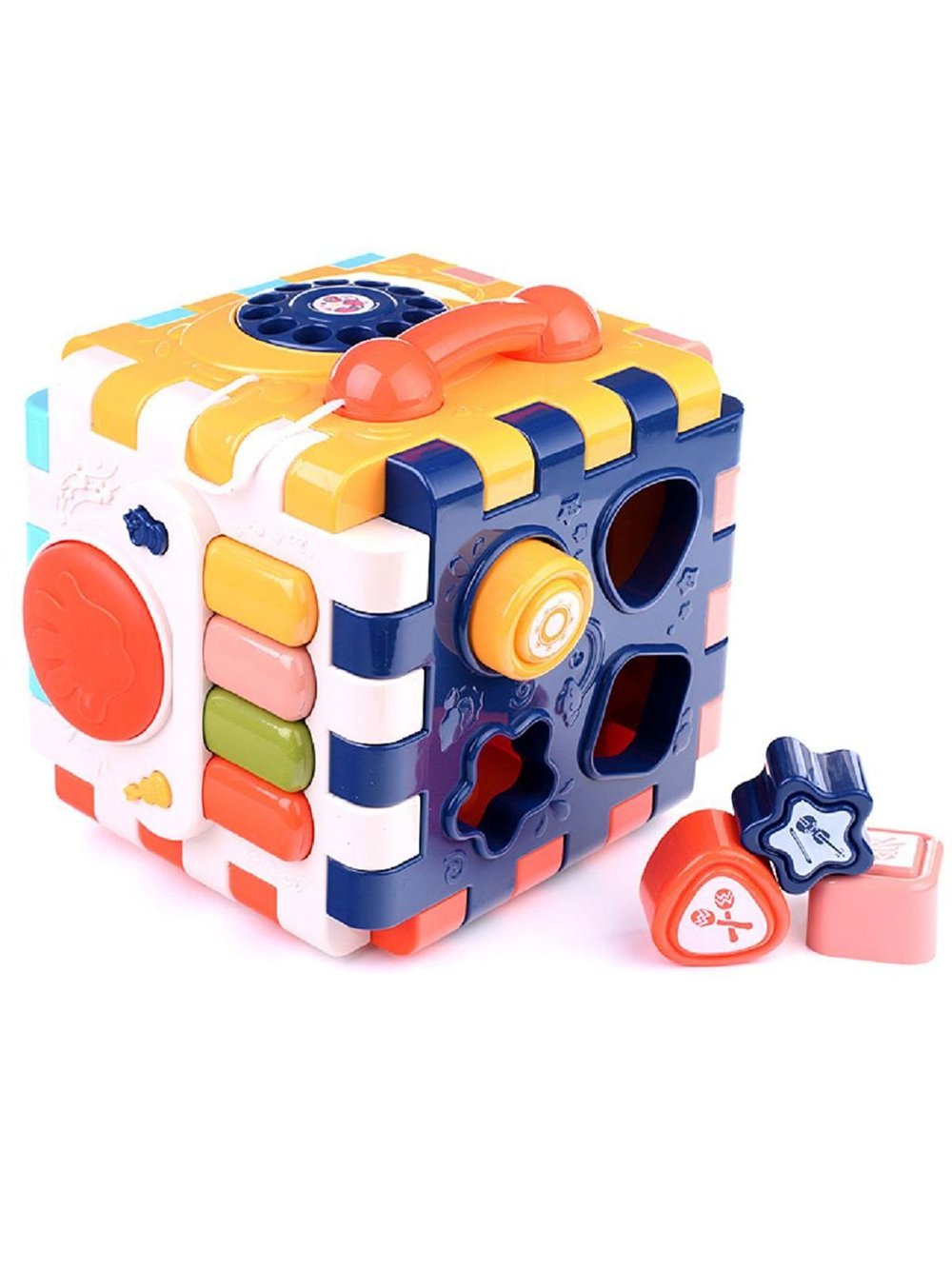 Куб развивающий (Умный час) свет, звук, в коробке.Размеры упаковки: 22x35x24см (BM1001)