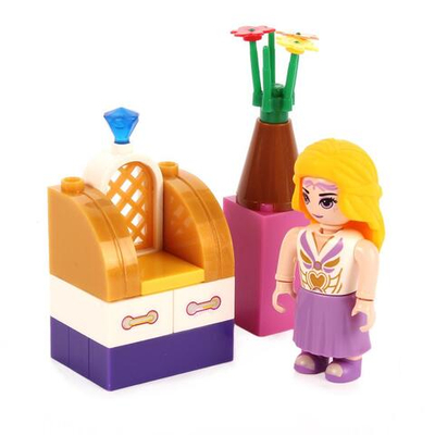 Конструктор блочный Аусини для девочек 41дет., коробка 24209