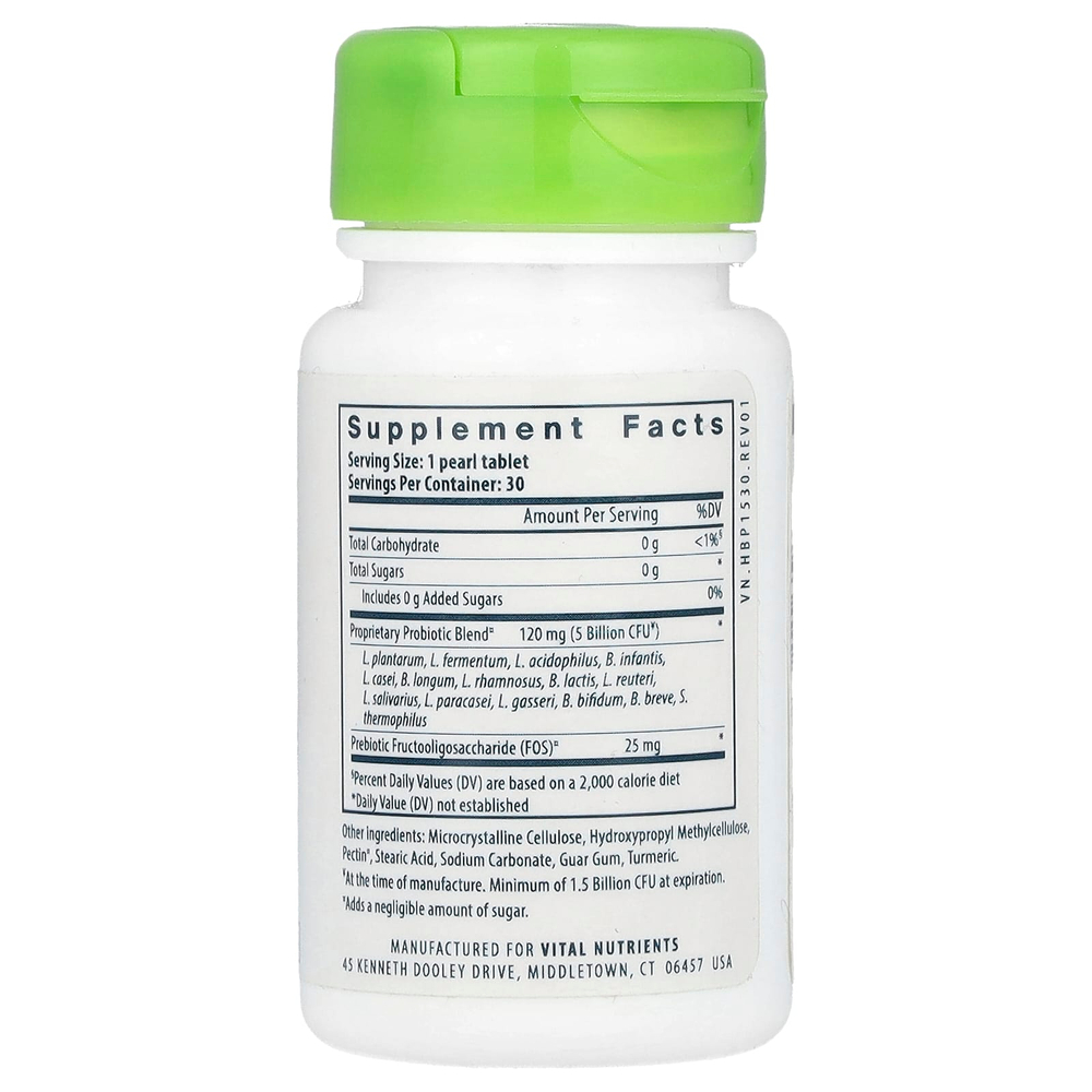 Vital Nutrients, Hyperbiotics®, Pro-15®, пре + пробиотик, 30 веганских микрогранул