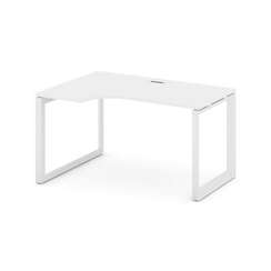 Style Project Стол рабочий эргономичный SN-59O.SPA-021(L) Белый/Металл Белый/Белый Заглушка 1380*800