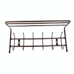 Вешалка настенная с полкой 600*238*268мм (6 крючков) медный антик ВП6А