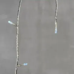 Светодиодная бахрома 3*0.5 м., 3 батарейки типа D 4.5V, 100 LED ламп холодно белого цвета, прозрачный силикон, LTC (ECC100-10-8W)