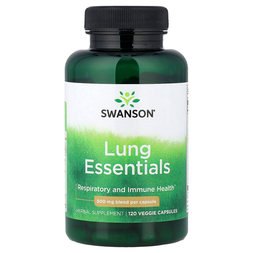 Swanson Vitamins, Lung Essentials, 500 мг, 120 растительных капсул