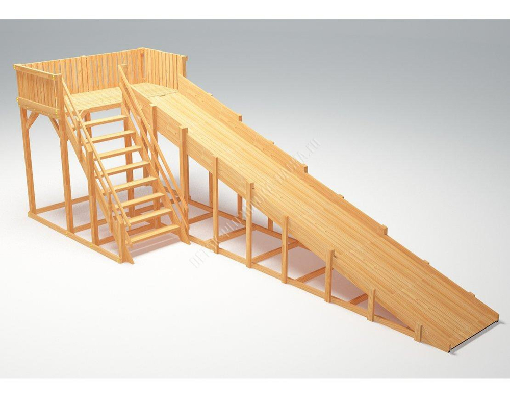 Зимняя горка TORUDA Север wood-6 (скат 7.6 м)