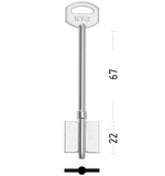 Заготовка сувальдного ключа 13297 KT2D
