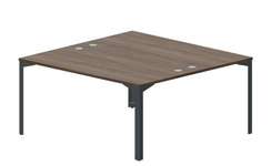 Составной стол на 2 рабочих места 158х156,6х75см (4 громмета)