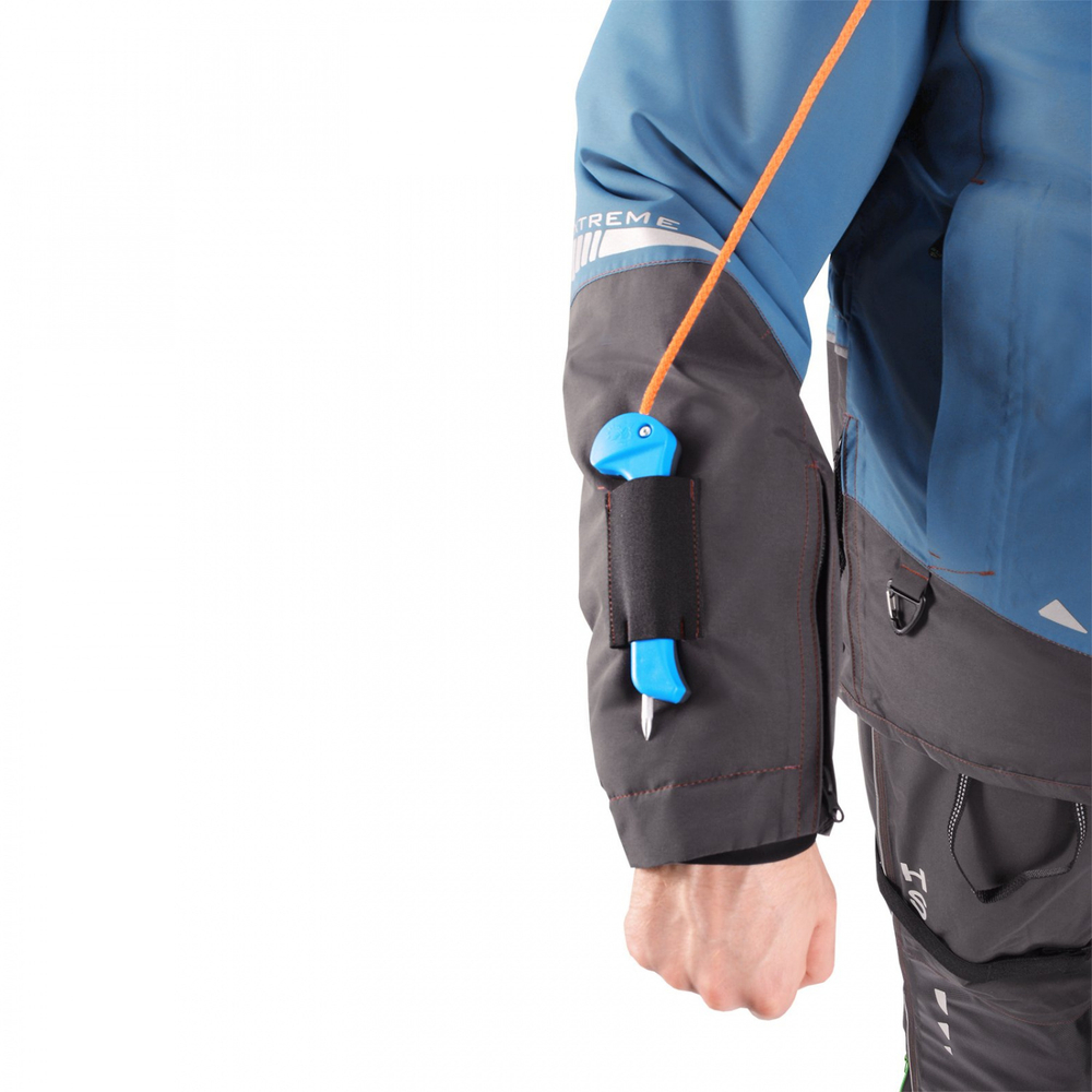 Зимний мужской костюм-поплавок ХСН Rescuer V NEW -45 (Hardguard) Бирюза (Зеленые молнии)