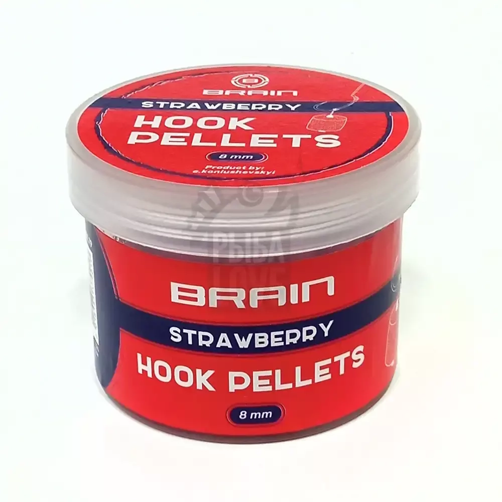 Пеллетс насадочный BRAIN Hook Pellets Strawberry КЛУБНИКА 70г