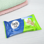 Салфетки влажные для детей 15шт гипоаллергенные, без отдушек, Emily Style