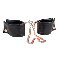 Черные мягкие наручники с цепью California Exotic Novelties Entice French Cuffs SE-2720-50-3