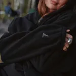 Худи Смерч оверсайз на молнии Флиска #7 черное