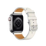 Apple Watch Series 8 Hermes 45mm, классический кожаный ремешок белого цвета