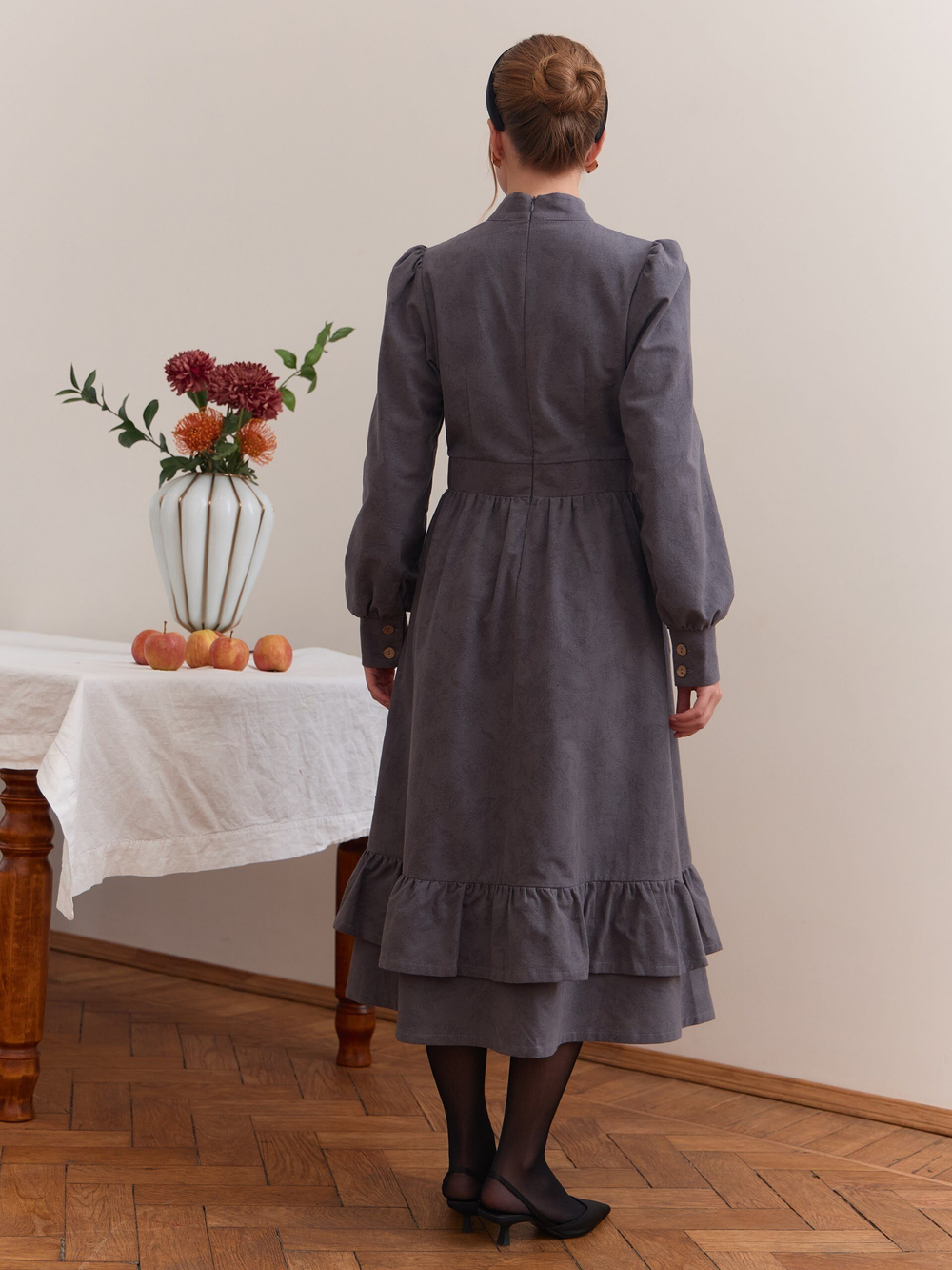 Платье с оборками