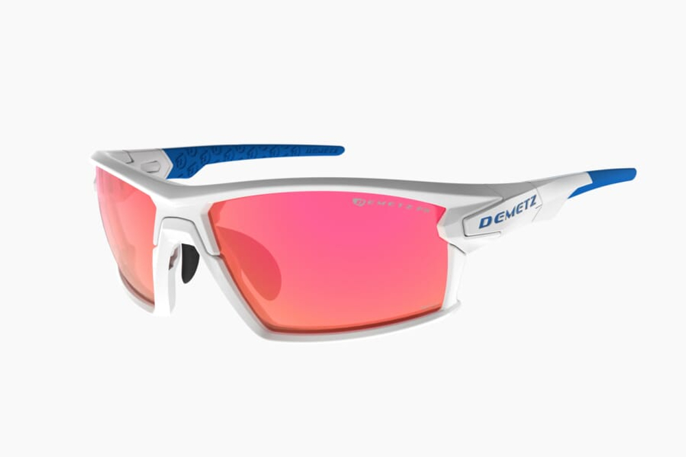 Спортивные очки с диоптриями Demetz Mud / White/Mat Blue Rose Photochromic with Red Mirror Cat.1 to 3