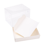 Упаковка для половины рулета с крышкой БЕЛАЯ 21*12*12 см