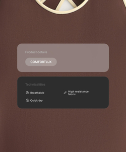 Oysho Длинный комбинезон Comfortlux Piping, коричневый