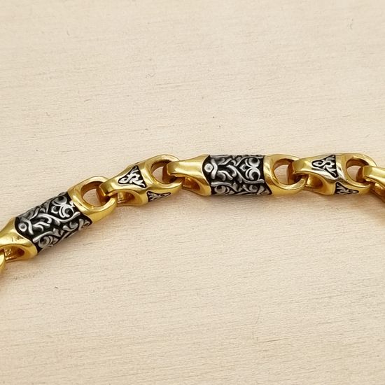 Браслет литой Византийский орнамент. 5 мм