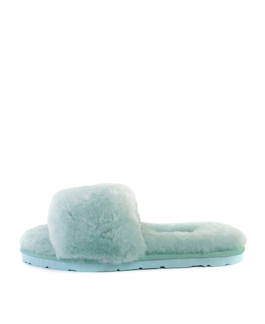 FLUFF SLIDE SLIPPER-lake blue