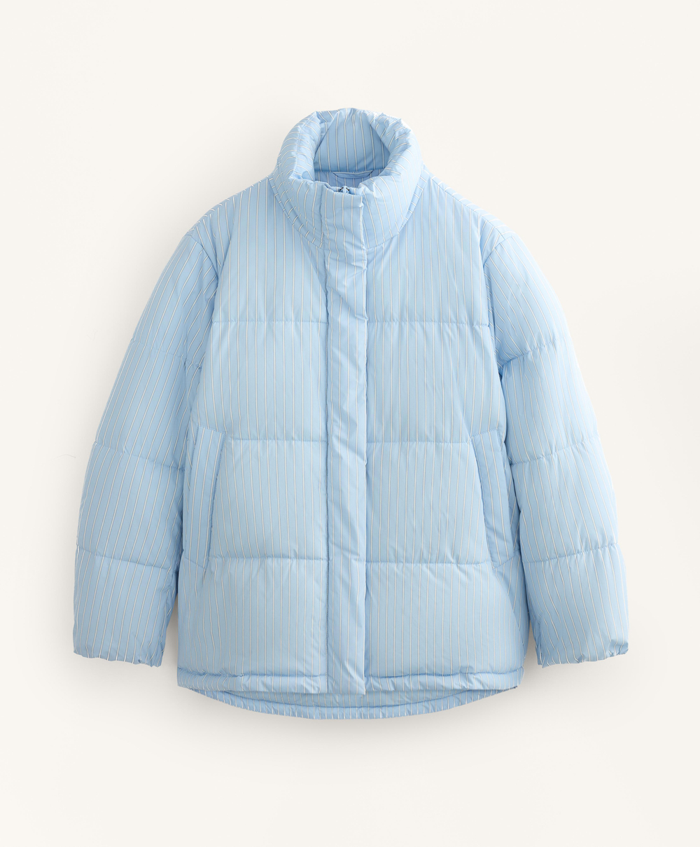 Oysho Утепленная водоотталкивающая куртка Primaloft®, голубой