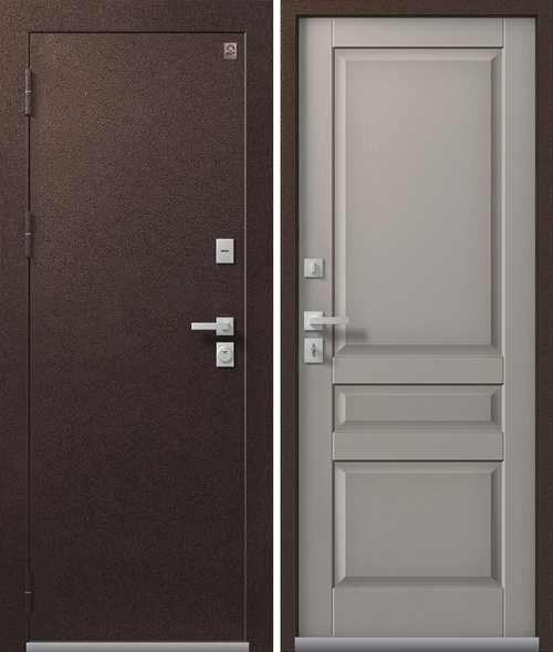 Входная дверь Центурион ТЕРМО Т-2/1 Шоколадный муар - Кашемир грей