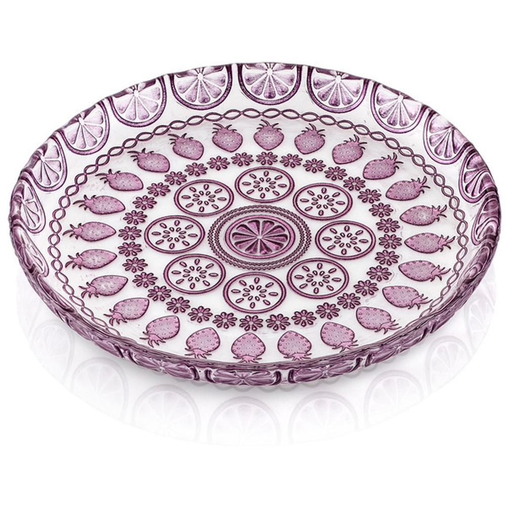 Тарелка закусочная IVV Витамины 21см аметистовый узор