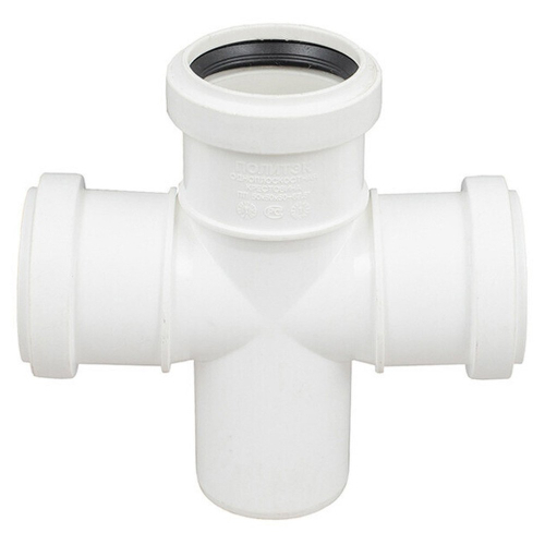 Крестовина Политэк Пайп одноплоскостная 50х50х50/87,5гр. для бесш. кан-и ПП (40)