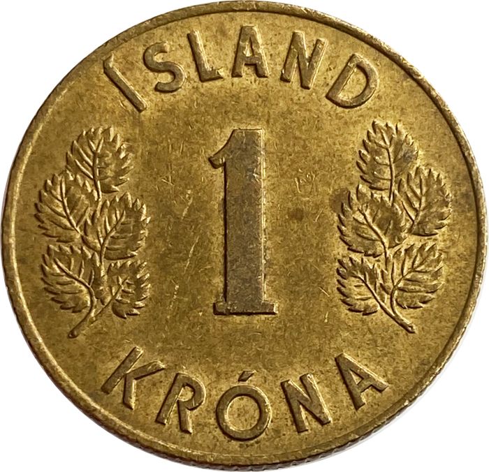1 крона 1957-1975 Исландия