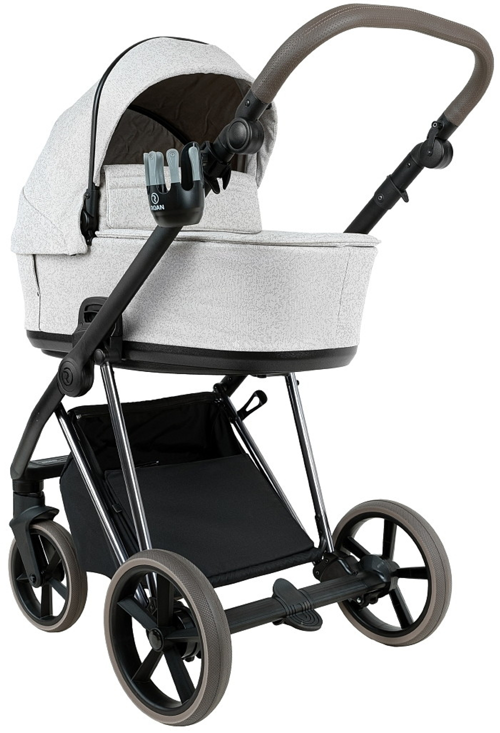 Детская коляска Roan Sol Vintage Luxury 2.0 3 в 1 с автокреслом Pituso Santiso Pro PIX/50/L Pixel/Light/Black/руч.Cappuccino