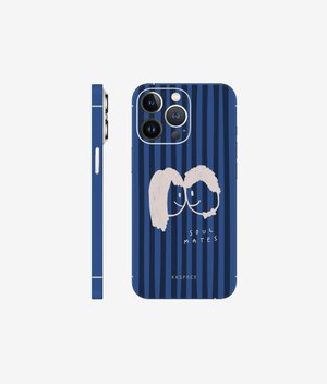 Виниловая наклейка SOULMATES (голубой) для iPhone