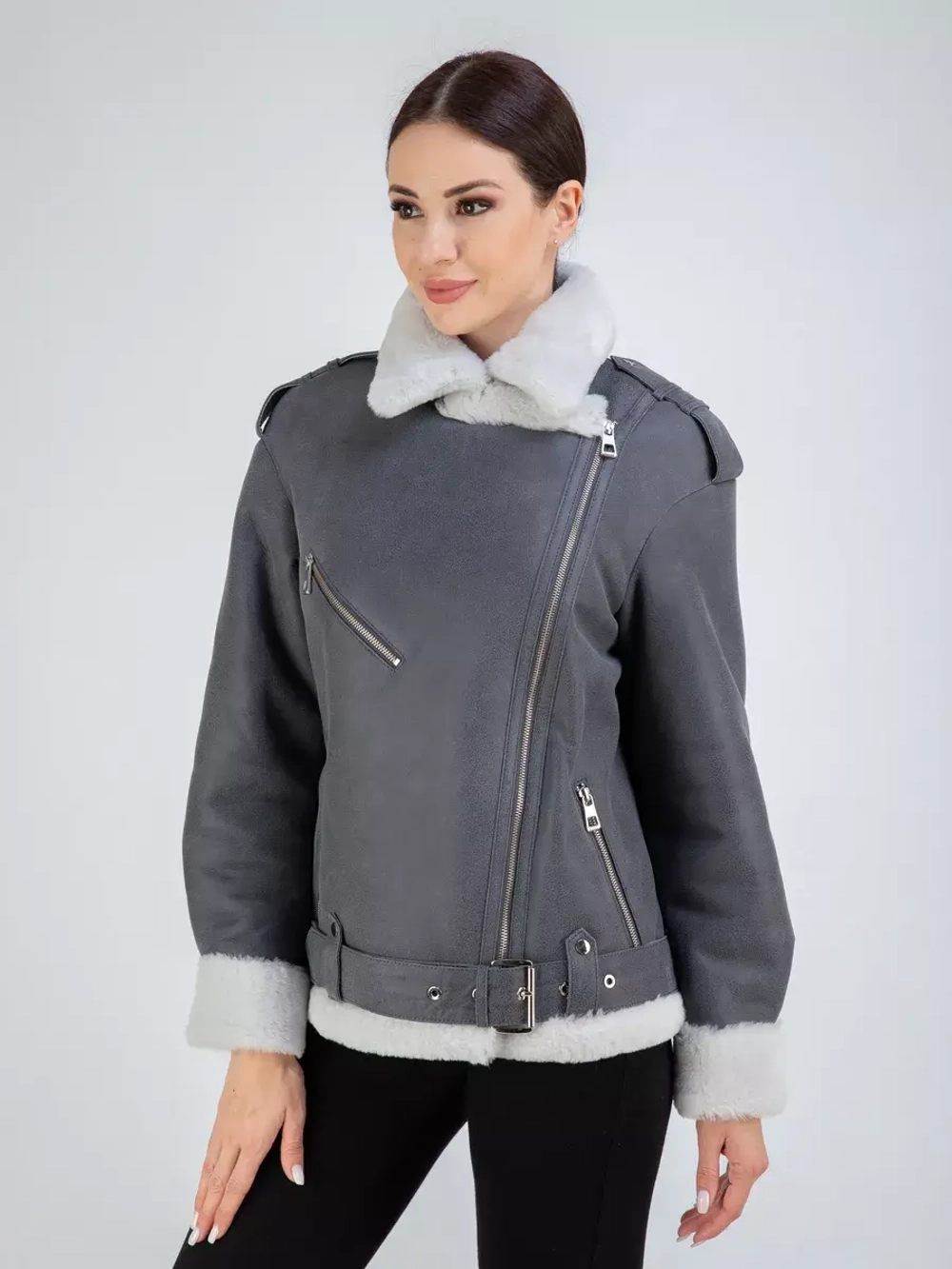 Дубленка авиатор натуральная зимняя