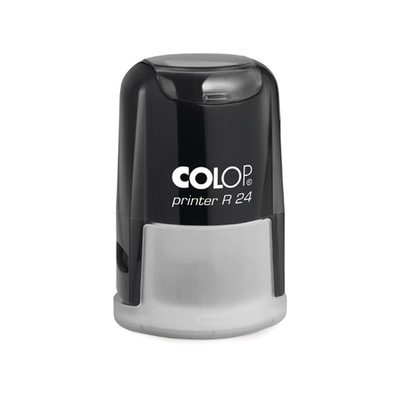 Печать на автоматической оснастке Colop R24 с крышкой Д25 мм