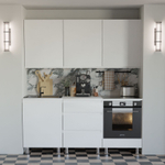 Кухня Севилья 180 см со столешницей (6 модулей), белый ЛДСП