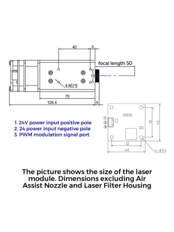 Twotrees Выходная мощность лазера 10 Вт Комплект лазерного модуля для TTS-55 Pro Обновление пользователя
