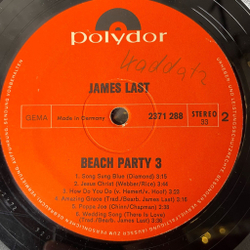 Винтажная виниловая пластинка LP James Last Джеймс Ласт Beachparty 3 (Германия 1975)