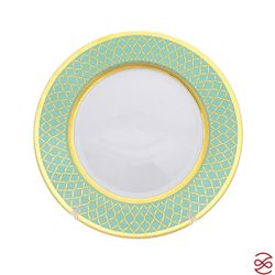 Блюдо круглое Falkenporzellan VALENCIA SELADON Gold 32 см