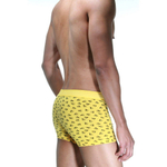 Желтые трусы-боксеры с принтом в виде треугольников (Размер: L) (Цвет: желтый)