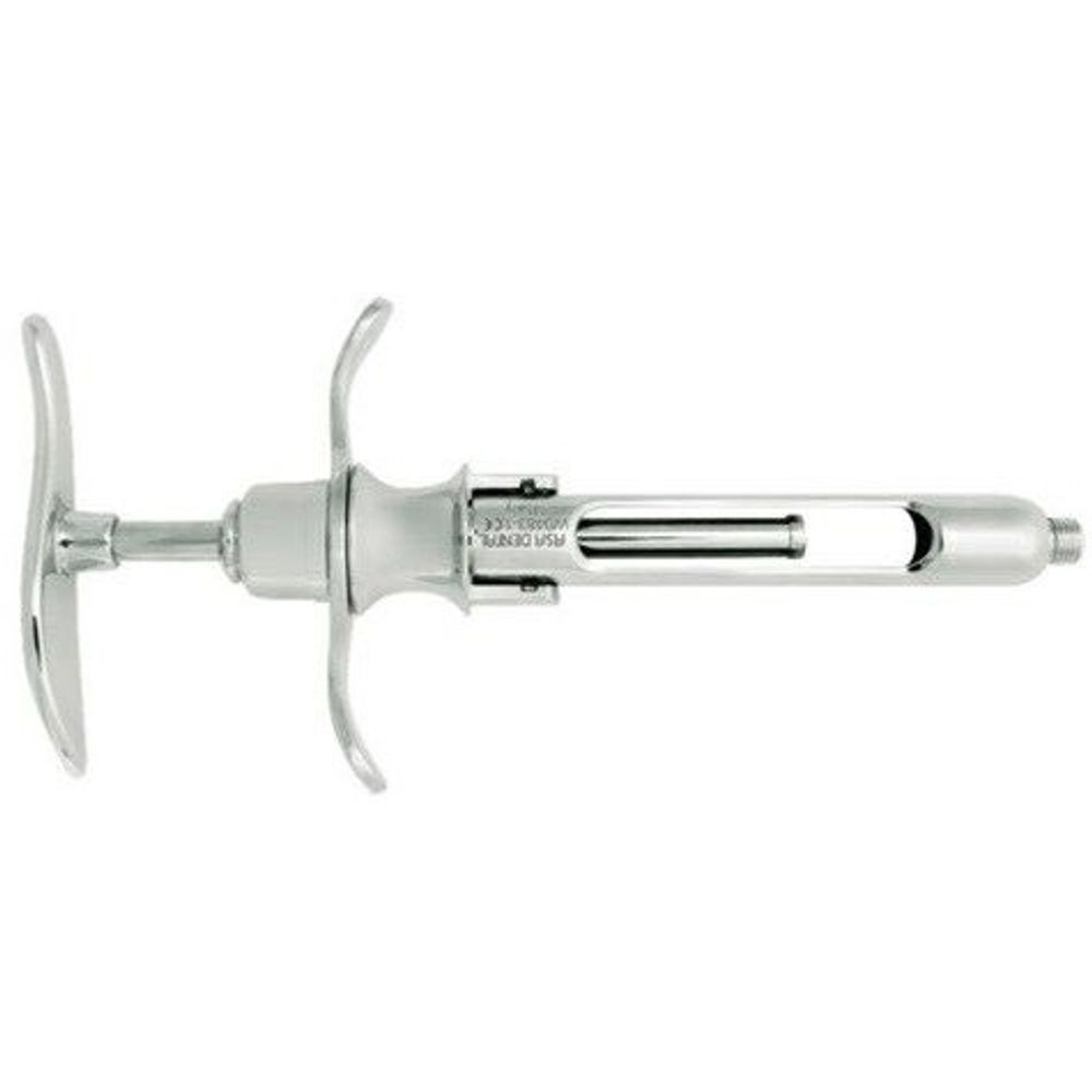 Шприц карпульный, прямая рукоятка, автоматическая аспирация