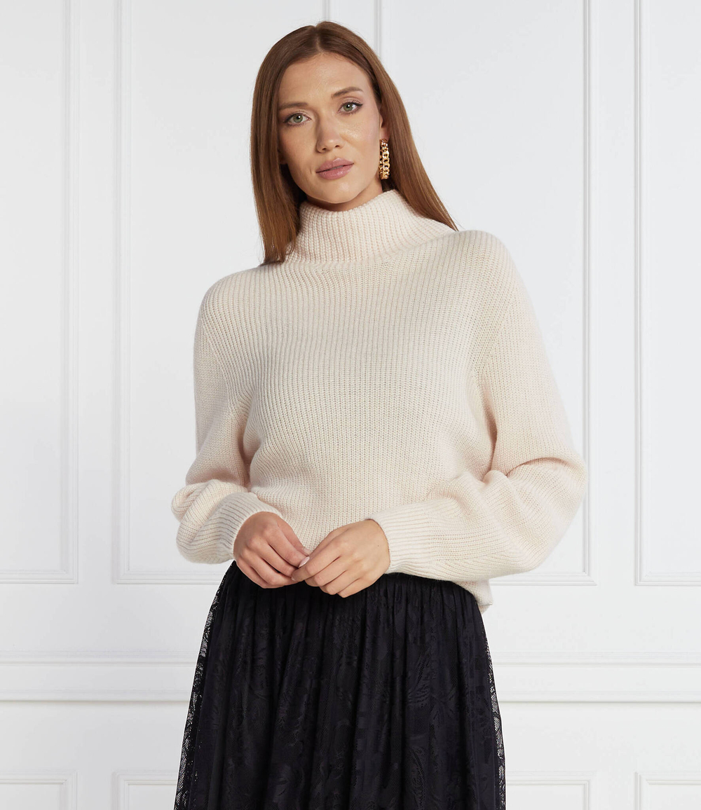 Хлопковый свитер Marc Cain - кремовый (VS 41.27 M29)