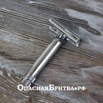 Т-образная бритва (станок) для бритья MERKUR хромированный, косой срез