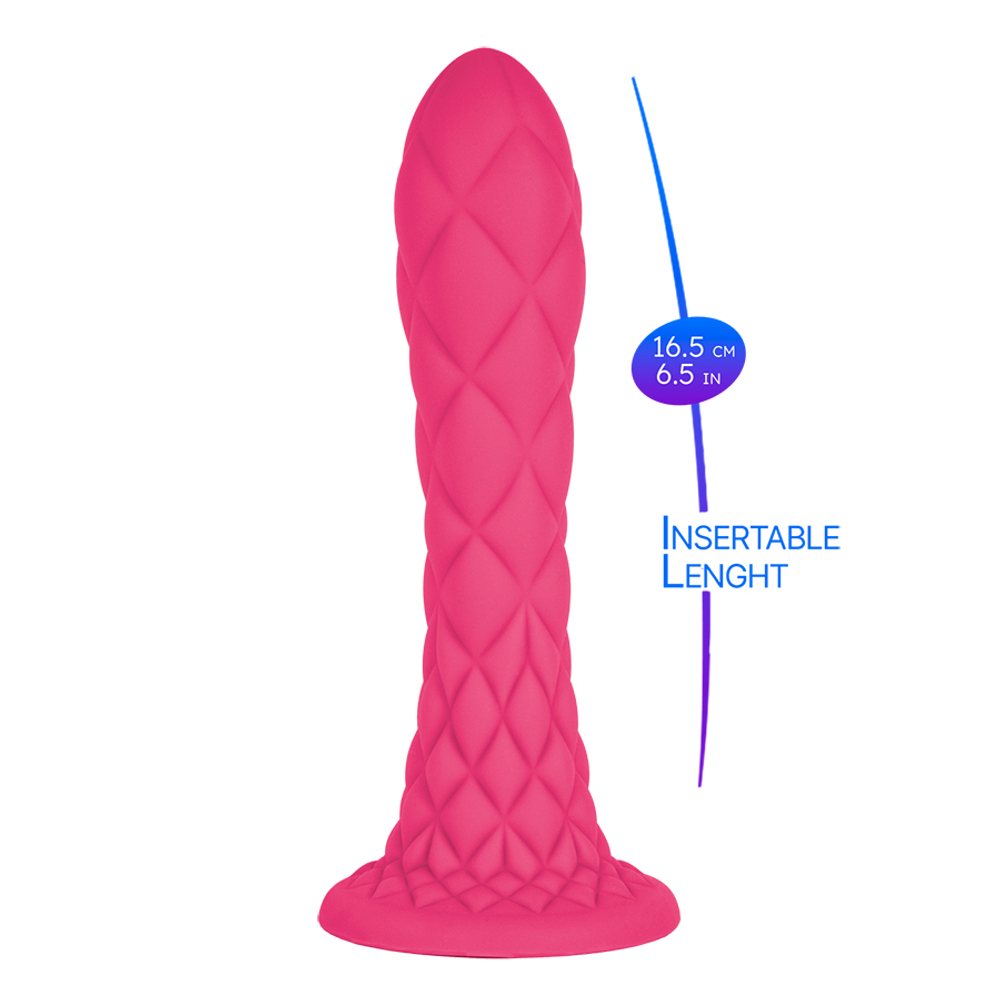 Розовый фаллоимитатор 18,5см с присоской SilexD Fantasy Collection Dreamy 7" Liquid Silicone Pink