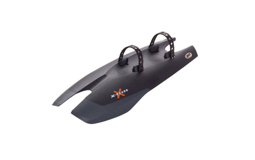 Крыло переднее 24-28" X-BOARD, крепеж за нижнюю трубу рамы, ширина 122мм, 2х-комп. пластик, черн.