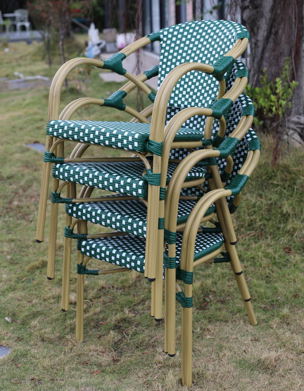 "Кабри" плетеный стул из искусственного ротанга, цвет зеленый