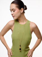 Сотуар "Queen" из черного агата и шпинели Gold