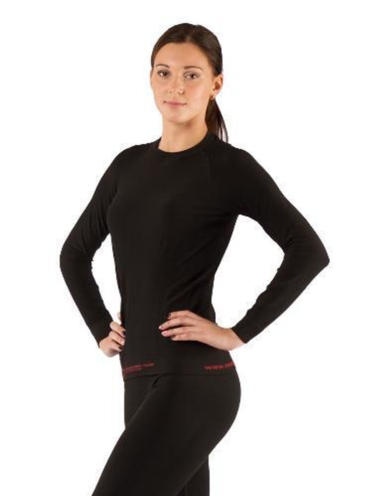 Футболка женская Atala/ дл. рукав/ синтетика/ черный/ XXS/XS, Atala9090XXSXS