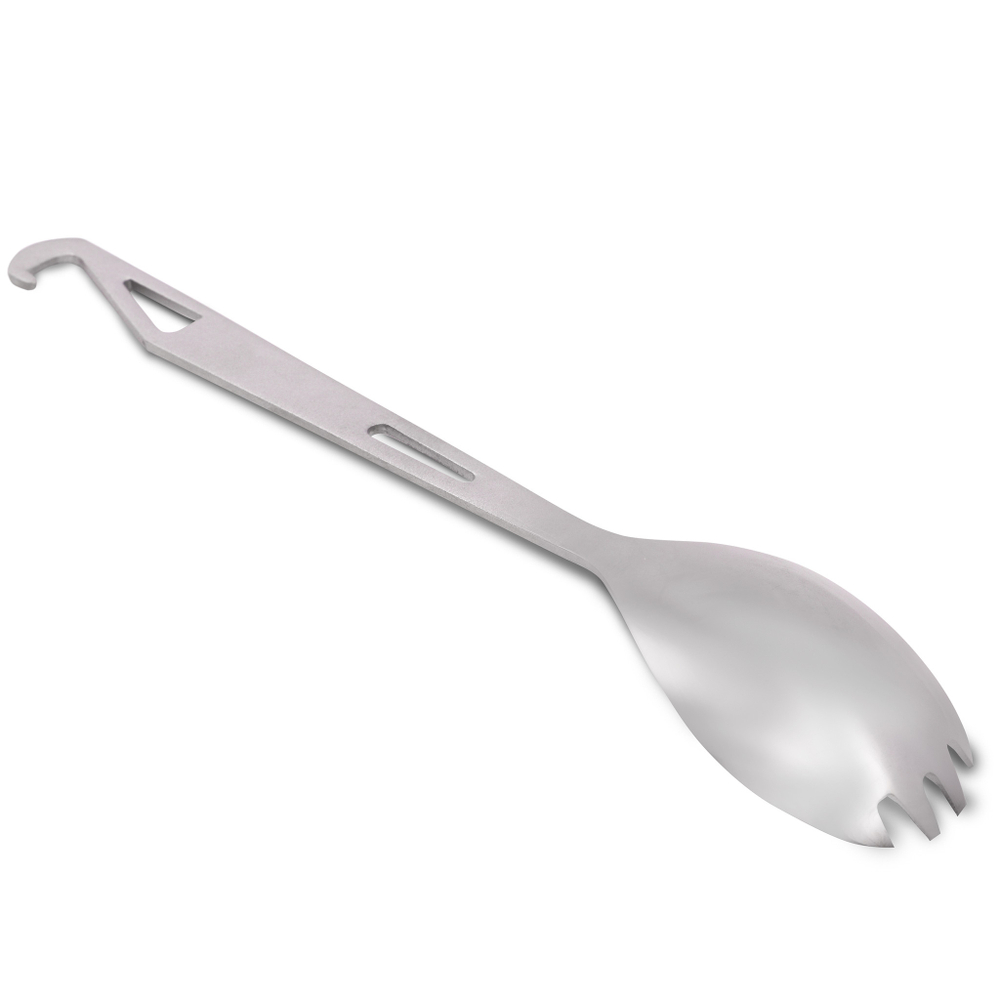 Ловилка с крючком титановая T-Gear Titanium Hooked Spork Polished