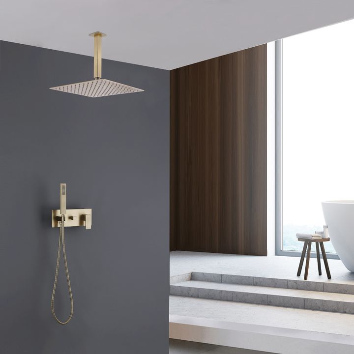 Душевая система ABBER Daheim AF8221G скрытого монтажа без излива, золото матовое