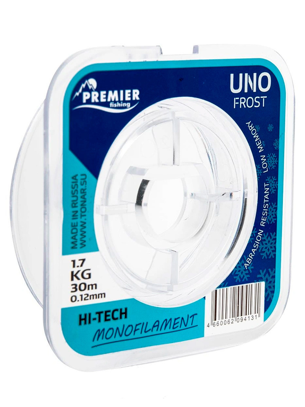 Леска для рыбалки Premier Fishing UNO FROST Clear Nylon 0,10mm/30m (PR-UF-T-010-30)