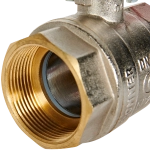 Кран шаровой полнопроходной ROMMER - 1"1/2 (ВР/ВР, PN32, ручка-рычаг)